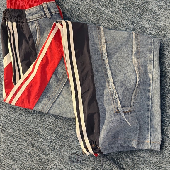 NEW Women’s Y2K High Waist Hip Hop Casual Trendy Baggy Pants Size L - Picture 7 of 13